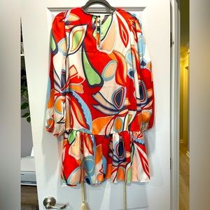 Target x Alexis NWT mod print balloon sleeve minidress Medium